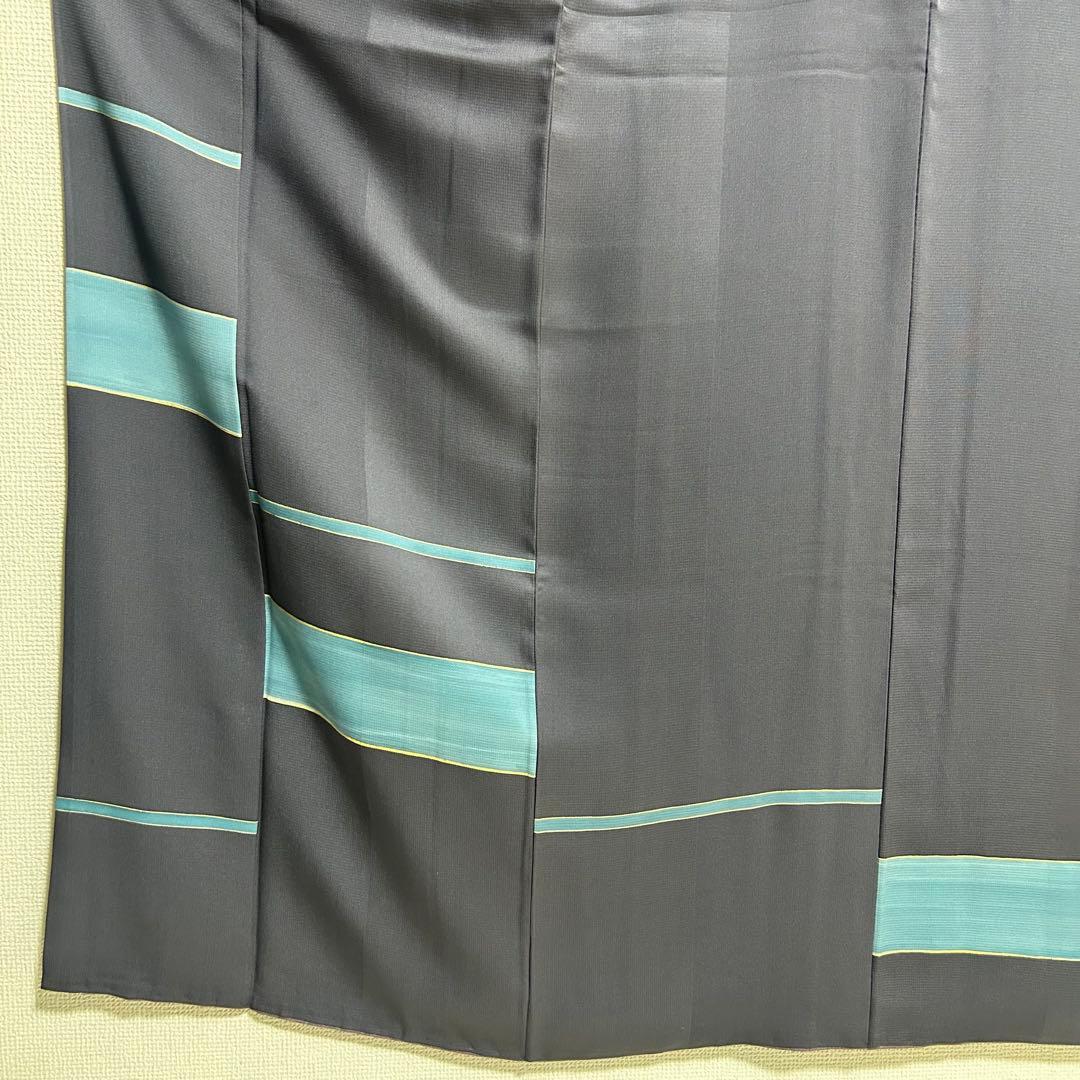 【 値下げ 】 一蔵謹製　八掛がオシャレ！　表もボーダーでオシャレな訪問着４１３