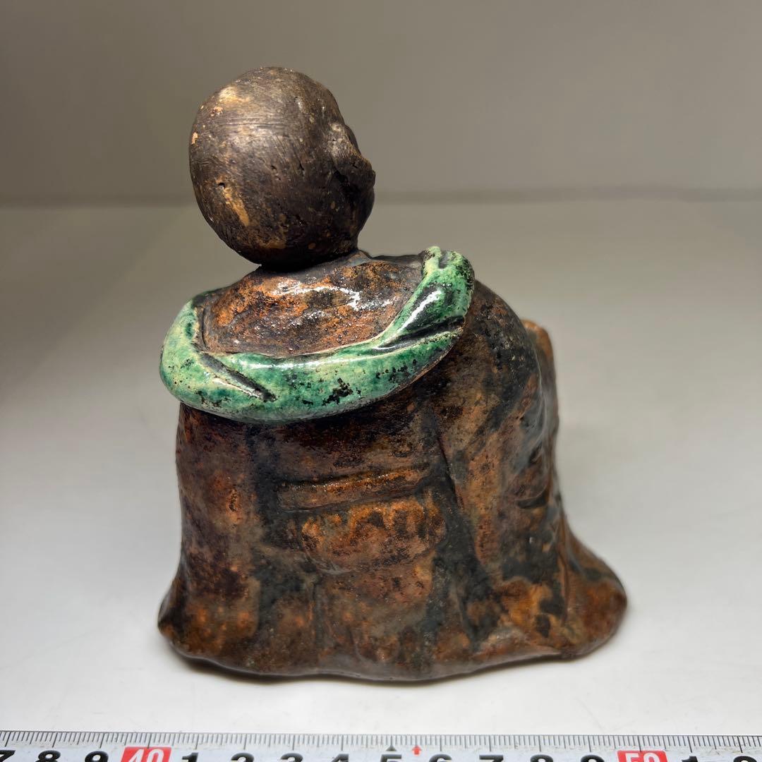 真清水蔵六　西行像　木箱付　高さ13㎝東Y7-0512①タサチ