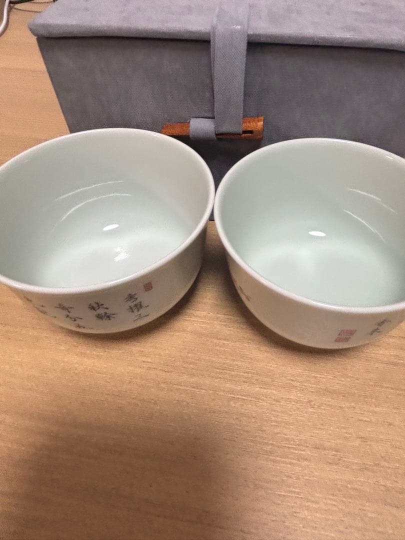 中国清時代　花鳥文茶碗 盃 粉彩　琺瑯彩　雍正年製在銘 官窯 2個セット