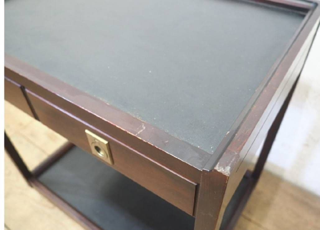 1072 オールドカリモク　キャスターワゴン　陳列台　作業台　キッチン　テーブル