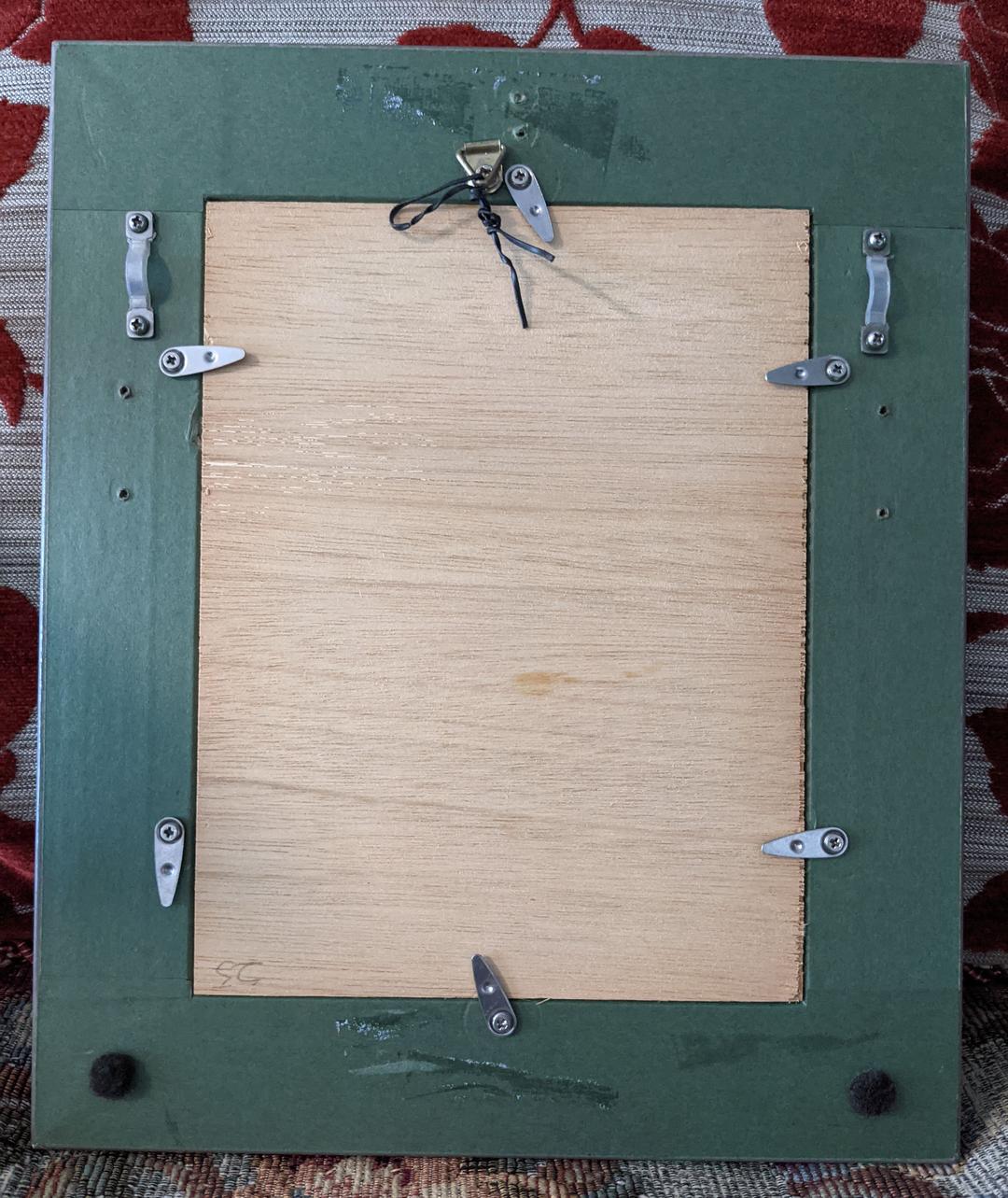 アンティーク　ガラス絵　壁飾り