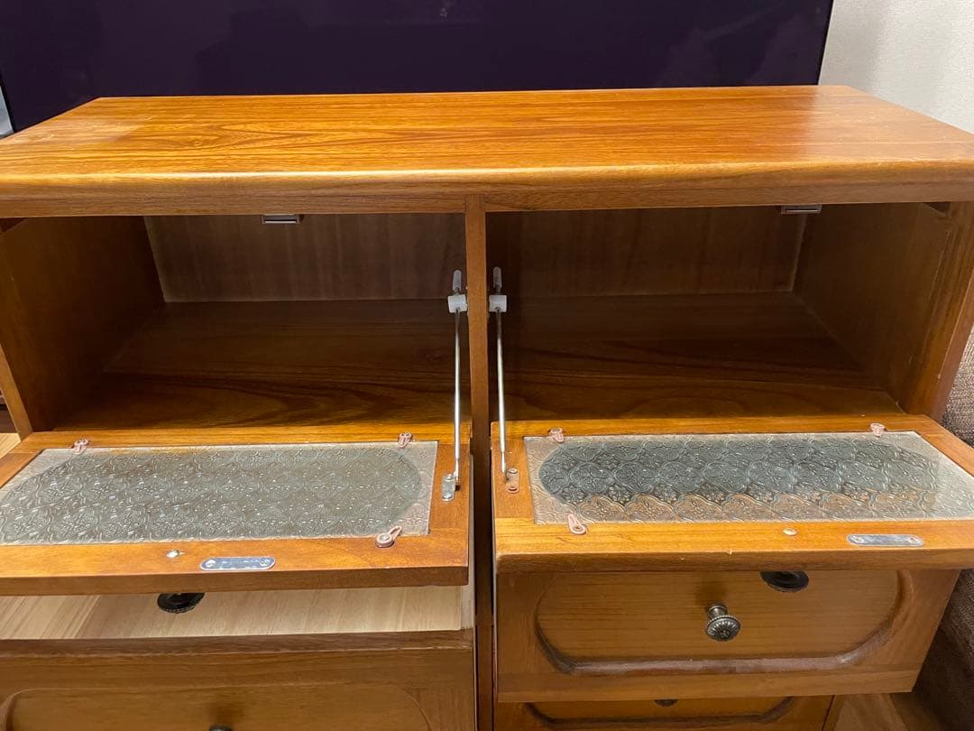 木目調 引き出しキャビネット　カントリー調　レトロ　アンティーク調