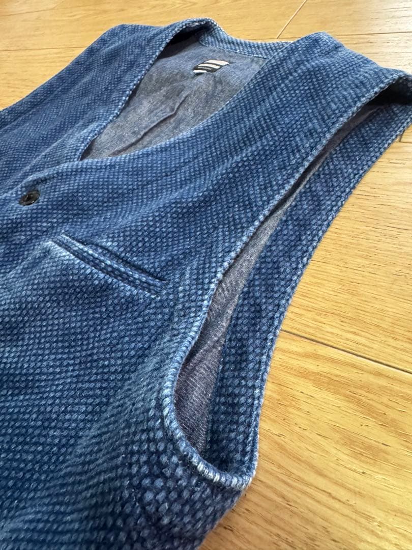 エイジング良好　桃太郎ジーンズ　刺し子ベスト　サイズ42