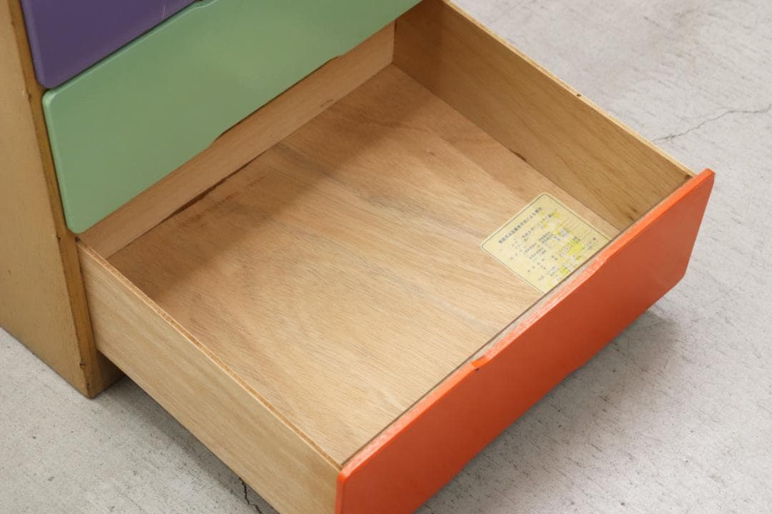 レトロ ポップ カラフル チェスト 箪笥 たんす 収納 仕分け 引き出し