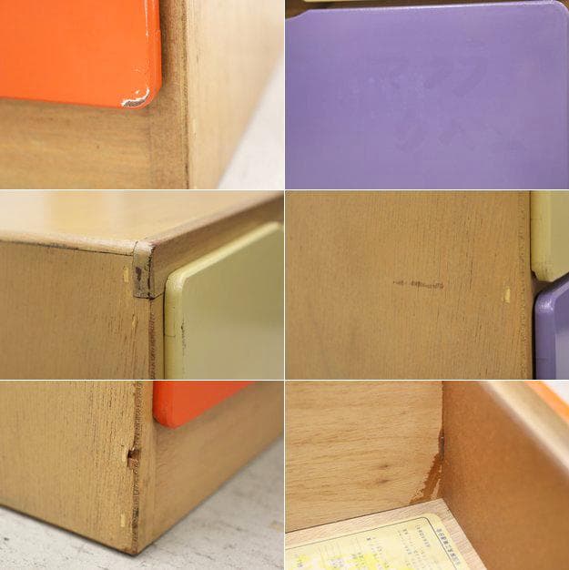 レトロ ポップ カラフル チェスト 箪笥 たんす 収納 仕分け 引き出し