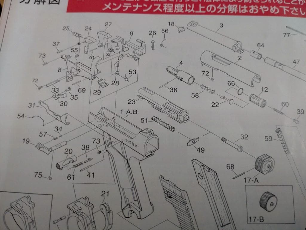Marushin 南部十四年式 ガスガン6㎜