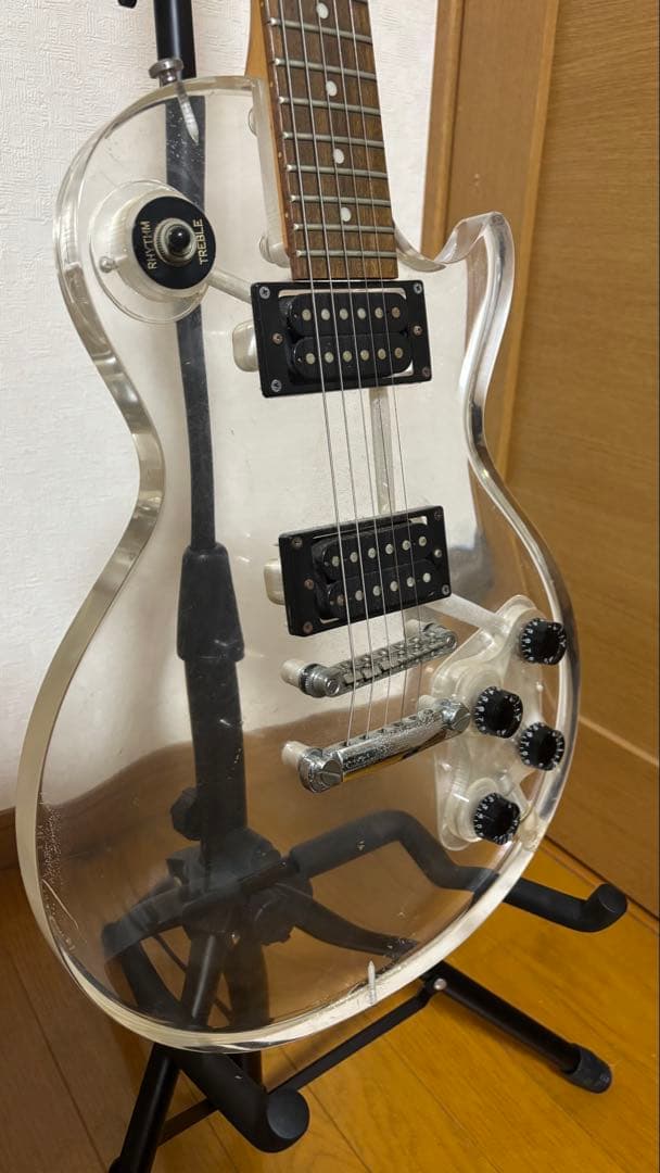 Barclay 透明アクリル エレキギター　ジャンク