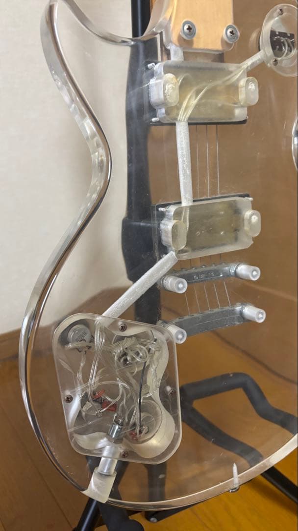 Barclay 透明アクリル エレキギター　ジャンク