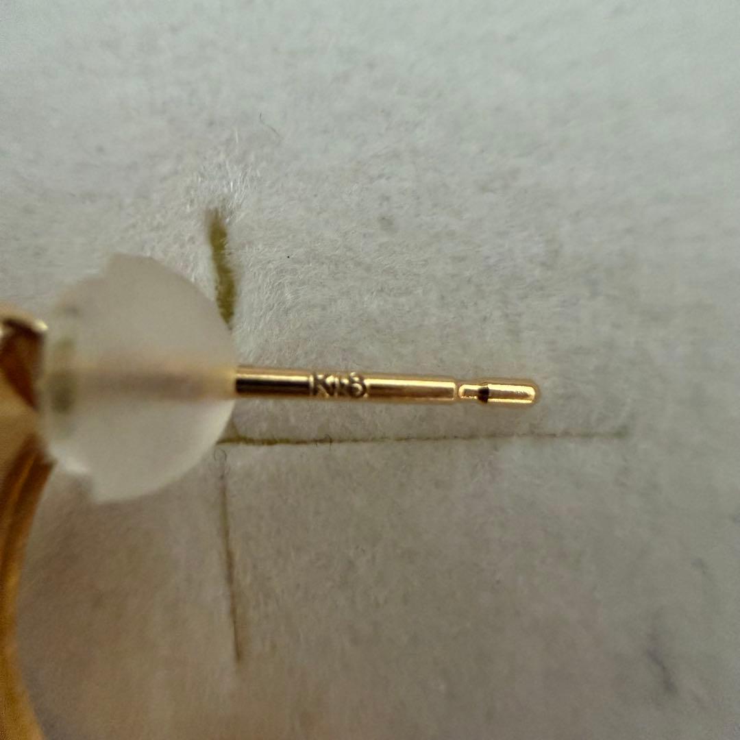 【新品未使用】K18 デザイン ピアス ゴールド VERITE