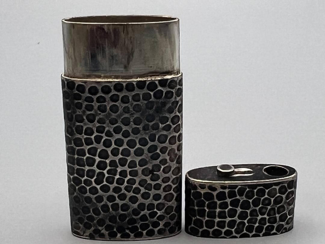 Ace　銀製　 仁丹ケース　槌目　レトロコレクション