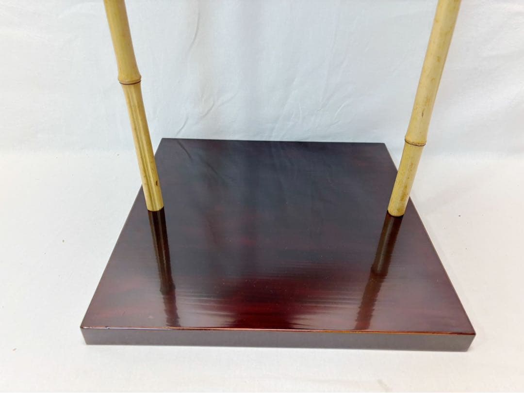 美品 茶道具 塗師 表完作 三友棚 三千家好み 梅蒔絵 組み立式 木地溜塗 共箱