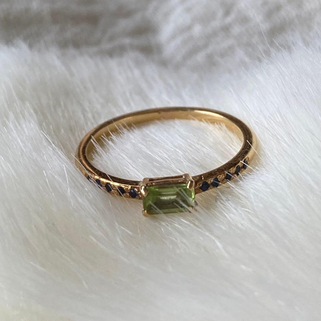 dress a dress 18Kゴールド リング　ペリドット✖️サファイア