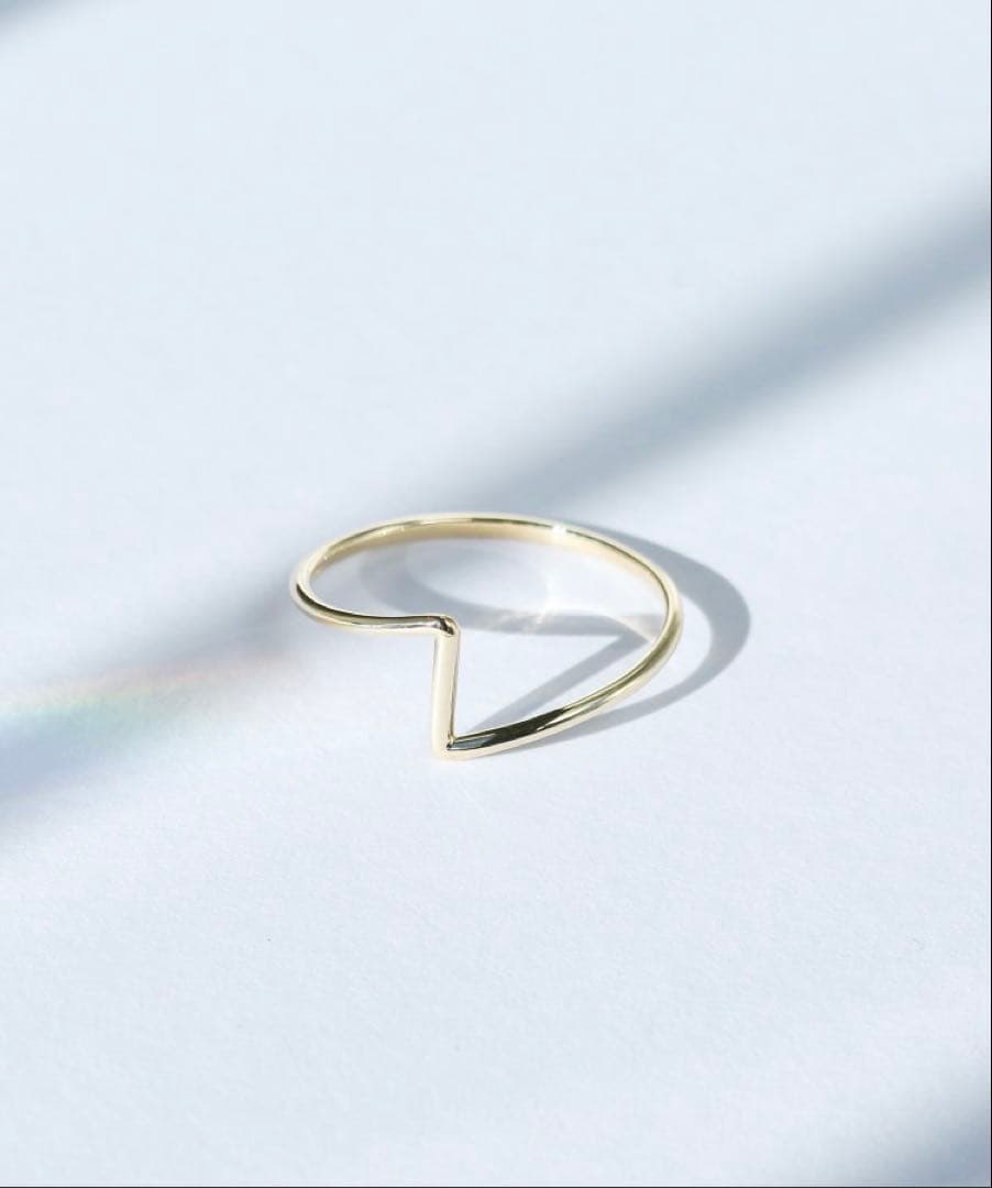 L&Co. K10YG ミニマル デザインリング 11号