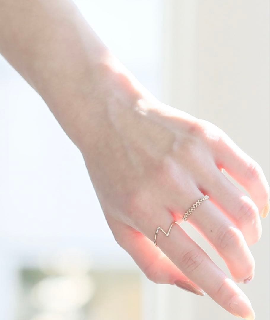 L&Co. K10YG ミニマル デザインリング 11号