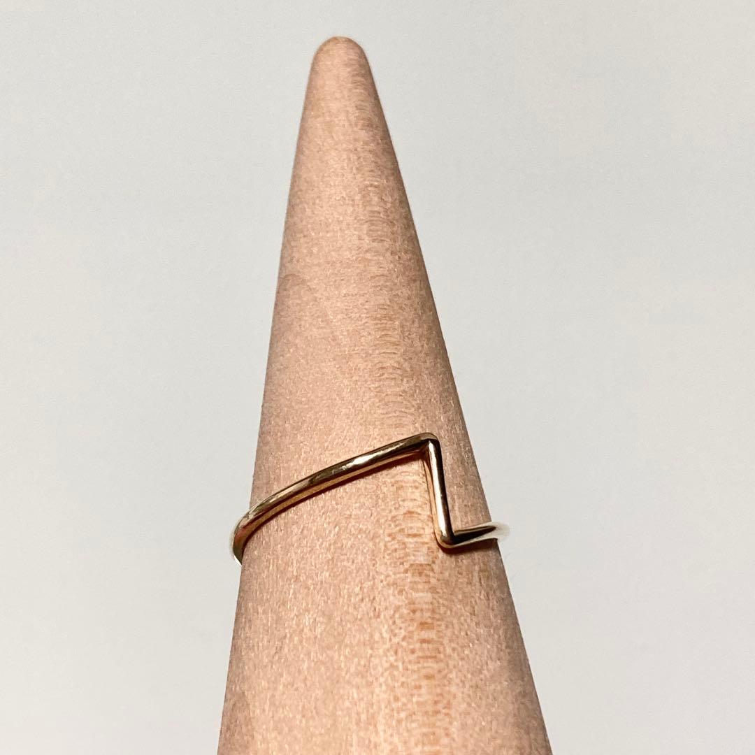 L&Co. K10YG ミニマル デザインリング 11号