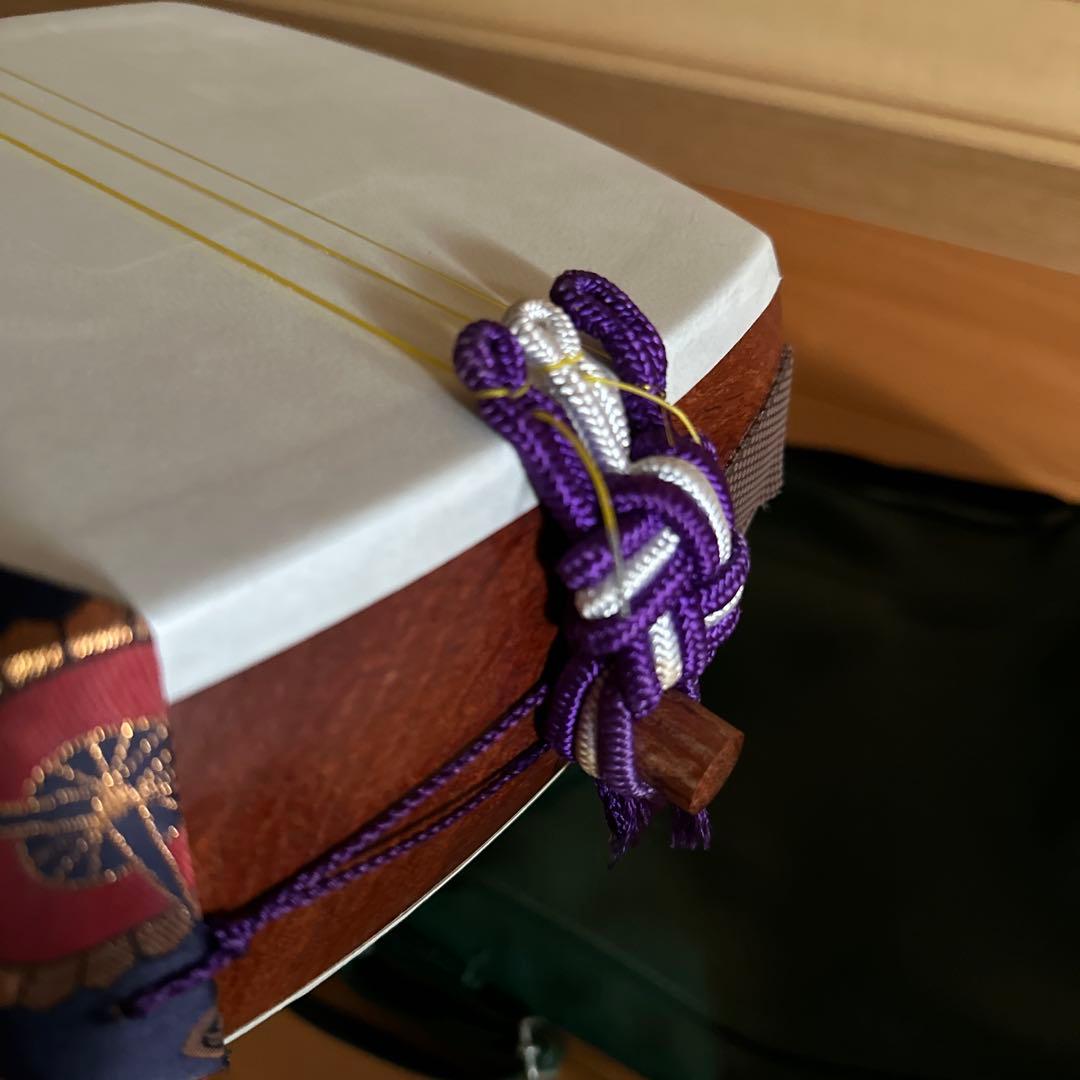 三味線本体 細棹　ソフトケース付き　秋田三味線　長唄等　３弦