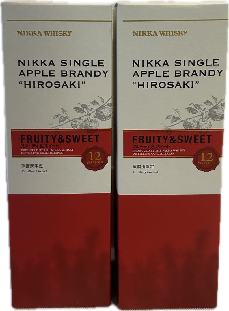 ニッカウイスキーシングルアップルブランデー弘前12年フルーティ＆スイート【2本】