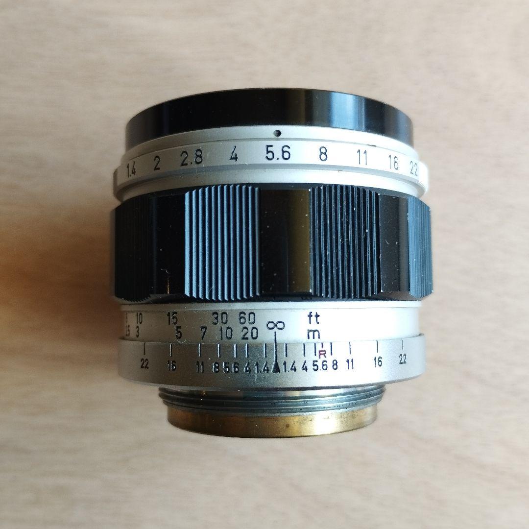 キヤノン　レンズ　50mm F1.4　L39マウント　 純正前後キャップ付き