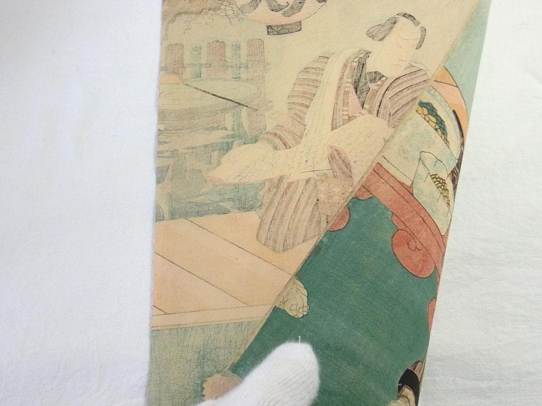 歌川国貞 浮世絵 役者絵 木版画 豊國画 アンティーク 江戸時代