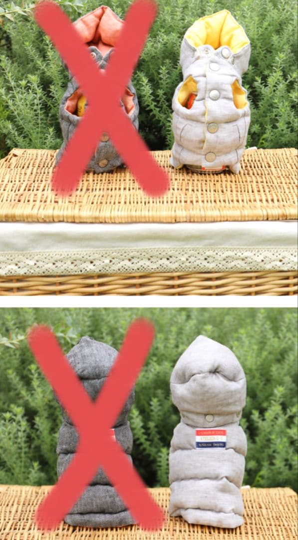 新品未使用　アトリエgg　プレミアムリネンダウンベスト　リバーシブル