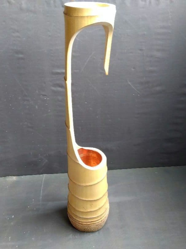 竹製　花入　根付き