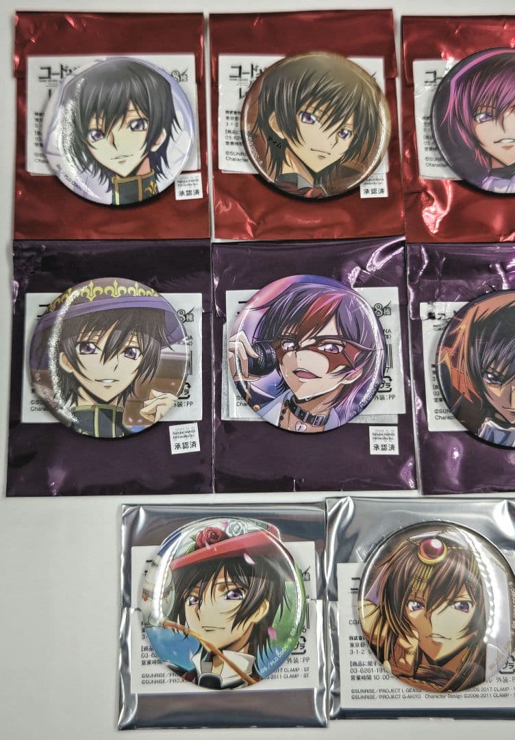 コードギアス 缶バッジ ルルーシュ ロストストーリーズ 全11種