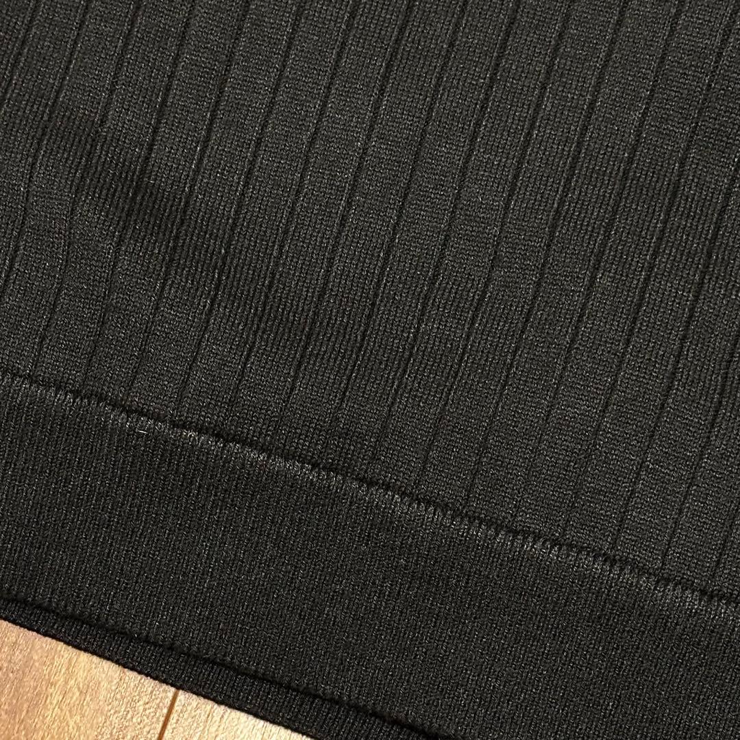 防風　裏地付き　ニット　セットアップ　ブラック　サイズS 新品タグ付　秋冬