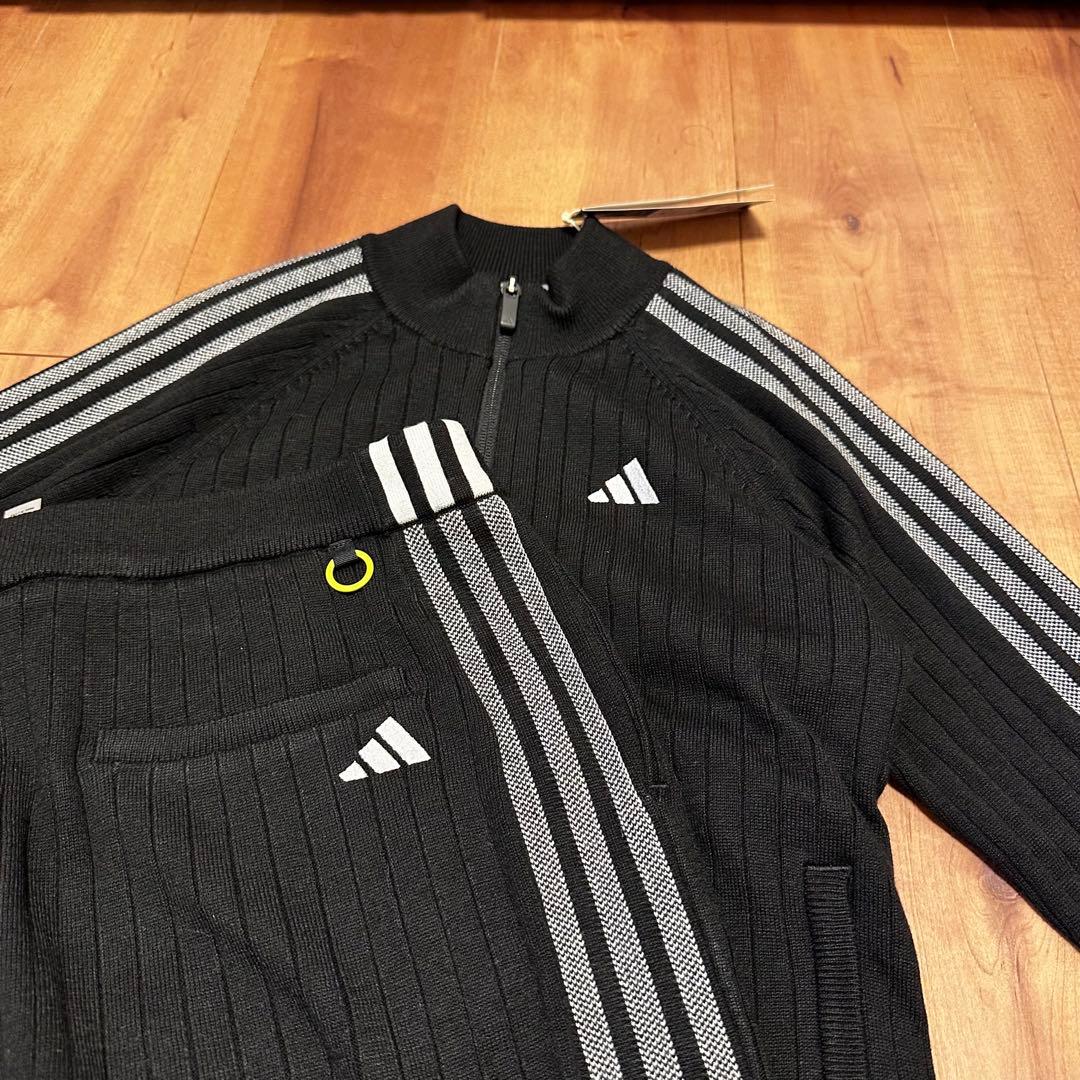 防風　裏地付き　ニット　セットアップ　ブラック　サイズS 新品タグ付　秋冬