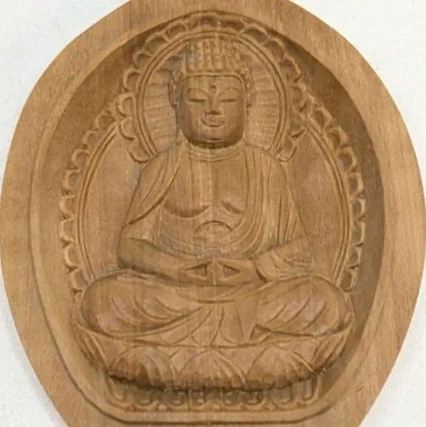 【セール・新品】 香合仏　阿弥陀如来　白檀　仏龕　懐中仏　座弥陀