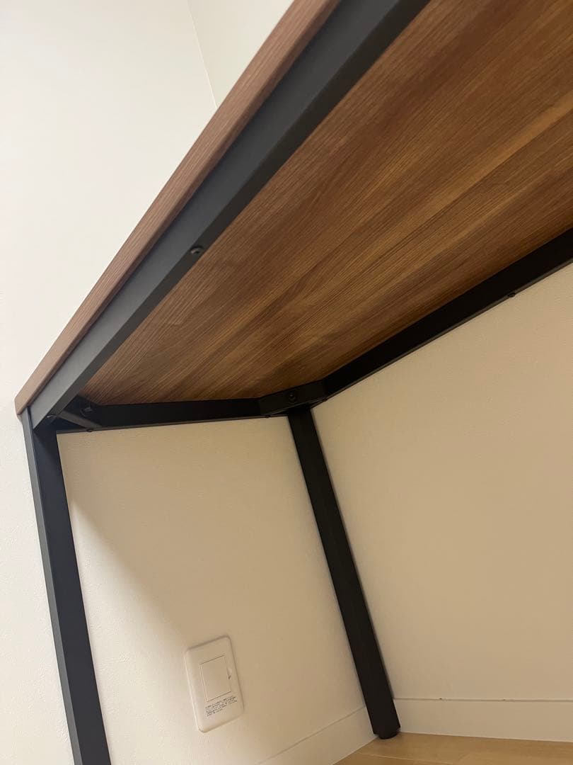 シンプルモダン 木製デスク ブラウン