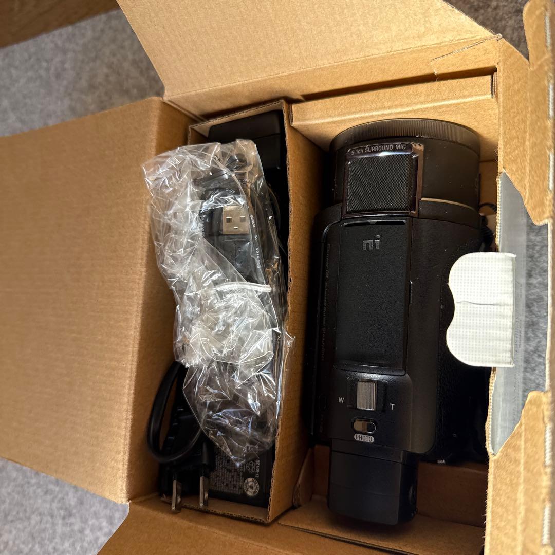 SONY FDR-AX55 4K ビデオカメラ 本体 バッテリー2個 箱あり