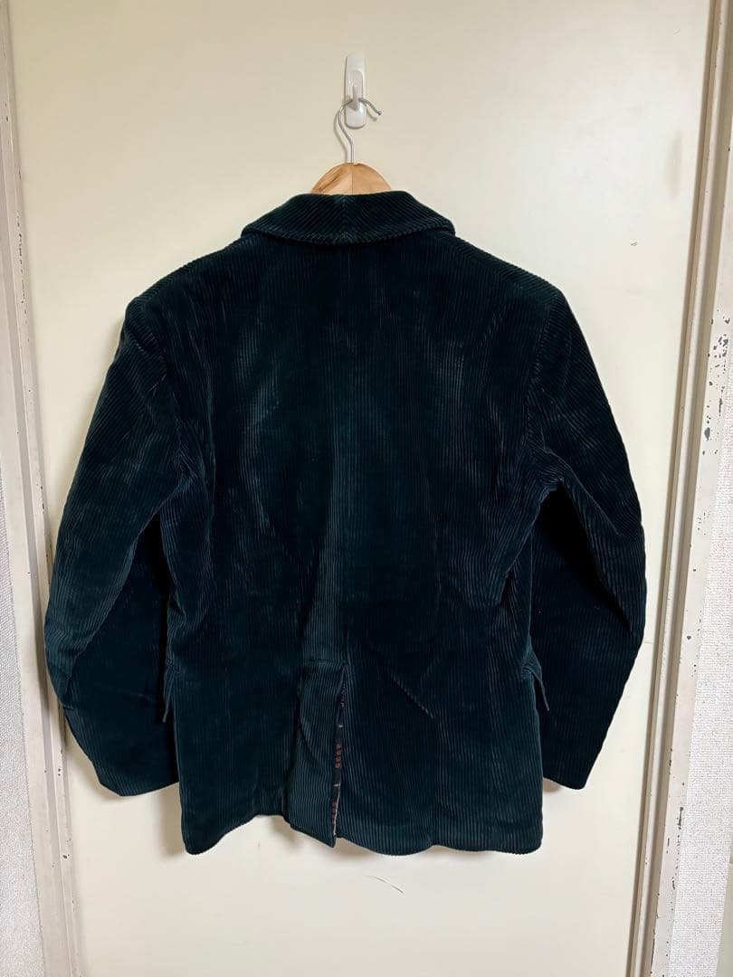 や*と様 フランスヴィンテージ 動物ボタン ハンティングジャケット グリーンコー