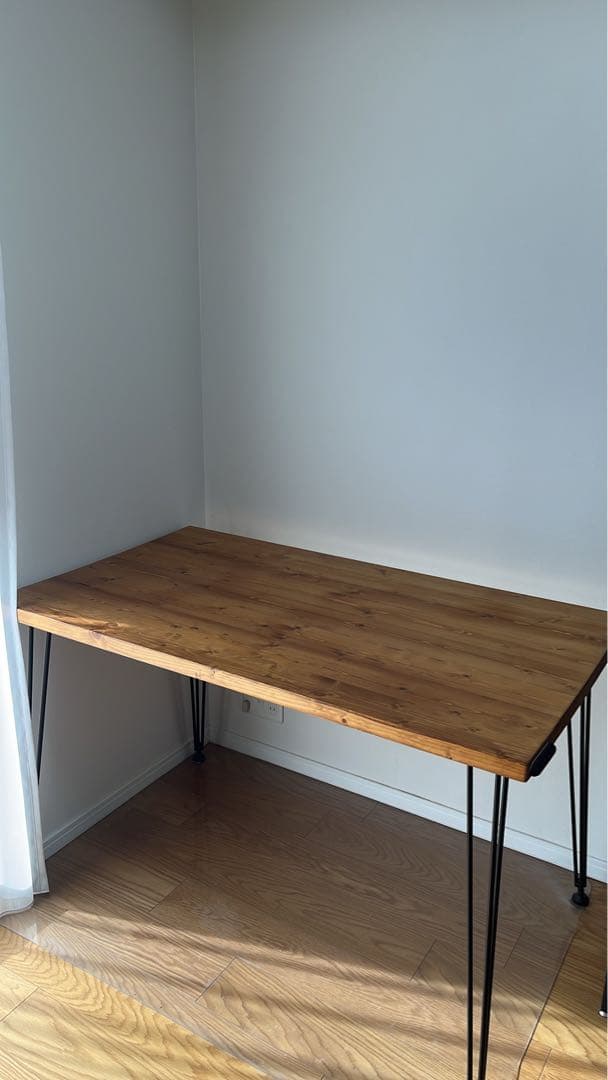 【あんみ】LOWYA無垢材ダイニングテーブル　幅120