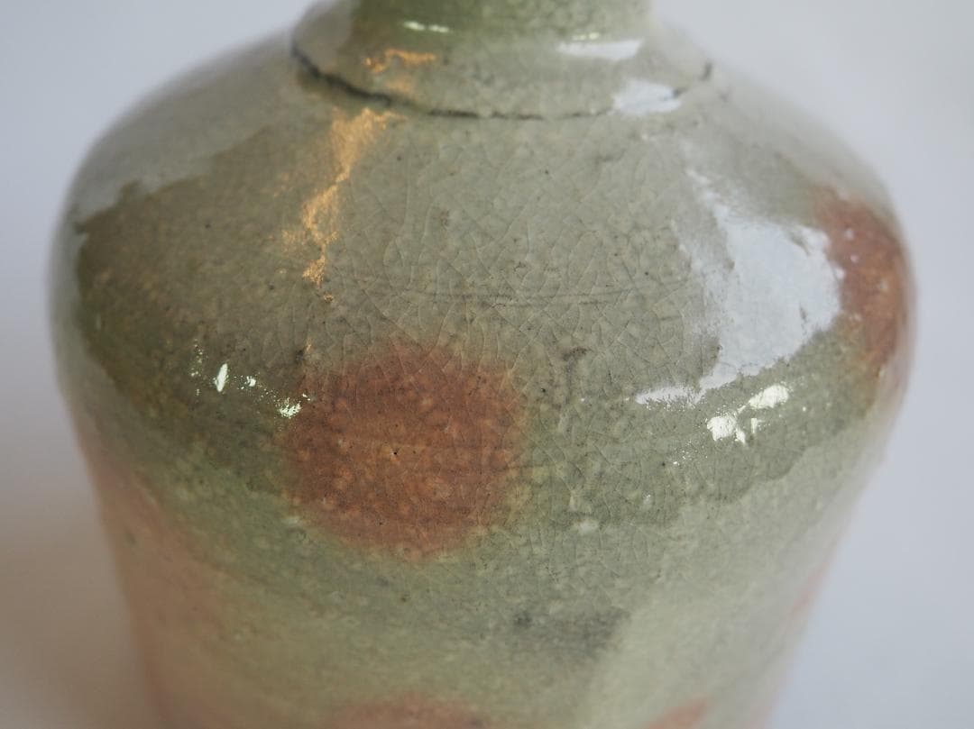 13代田原陶兵衛造『萩焼砧花入』（共箱）