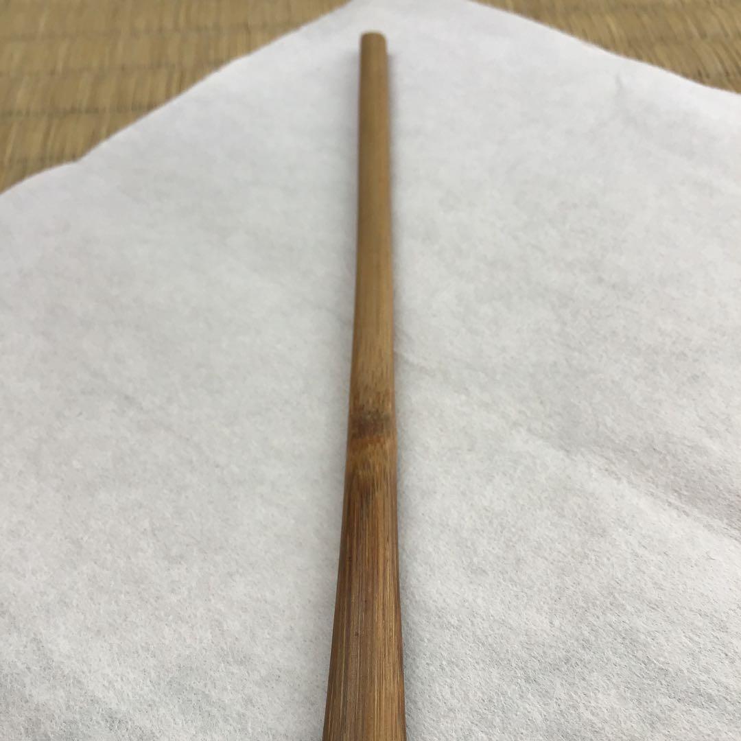 茶道具　茶杓　銘:玉垣　十代松尾宗吾作　不染斎書付　竹箱　共箱　紙箱　S44CS