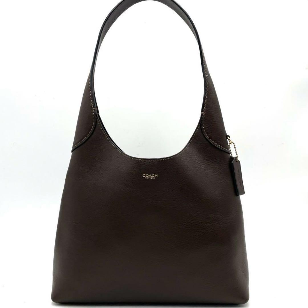 未使用級● コーチ ショルダーバッグ ブルックリン 28 ブラウン レザー