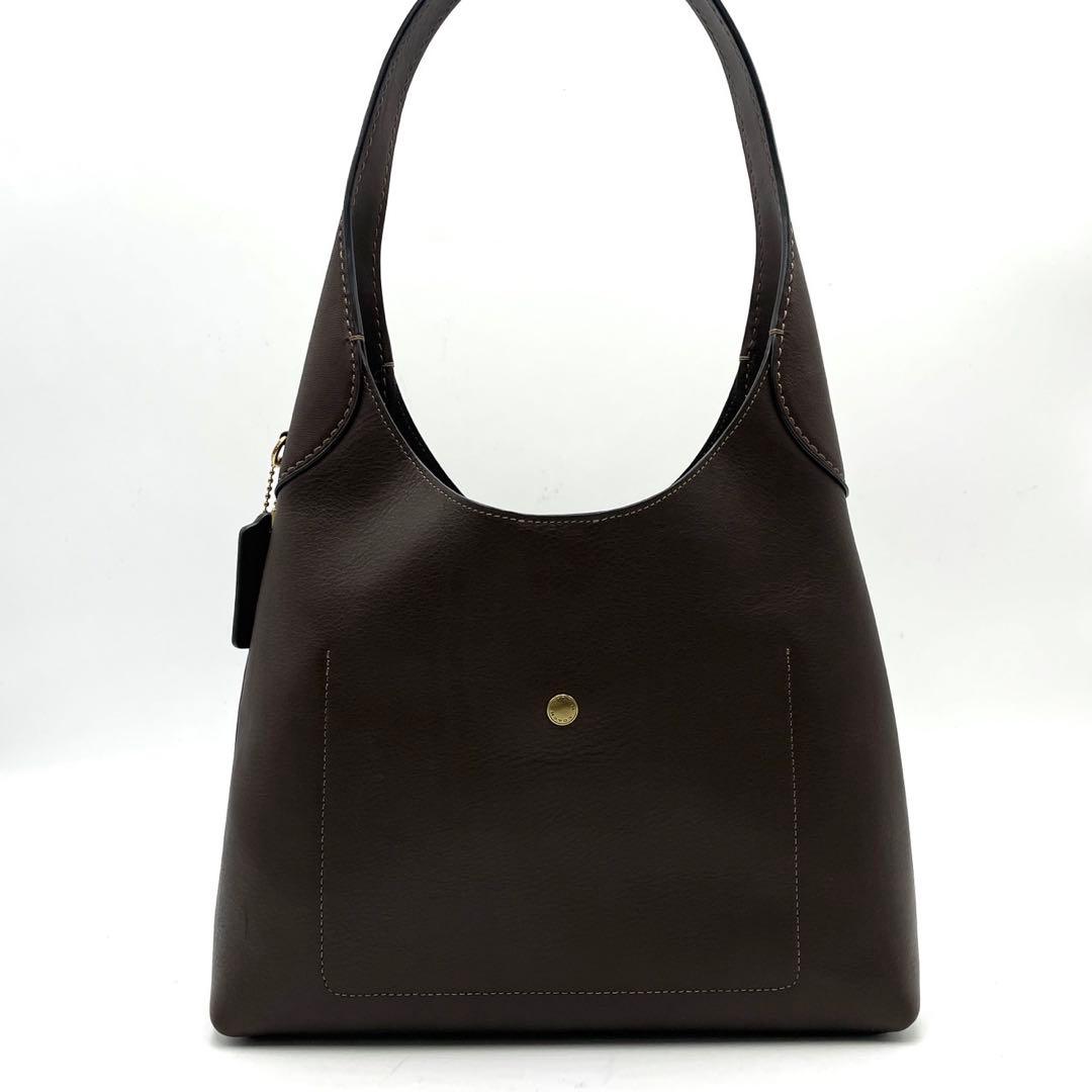 未使用級● コーチ ショルダーバッグ ブルックリン 28 ブラウン レザー