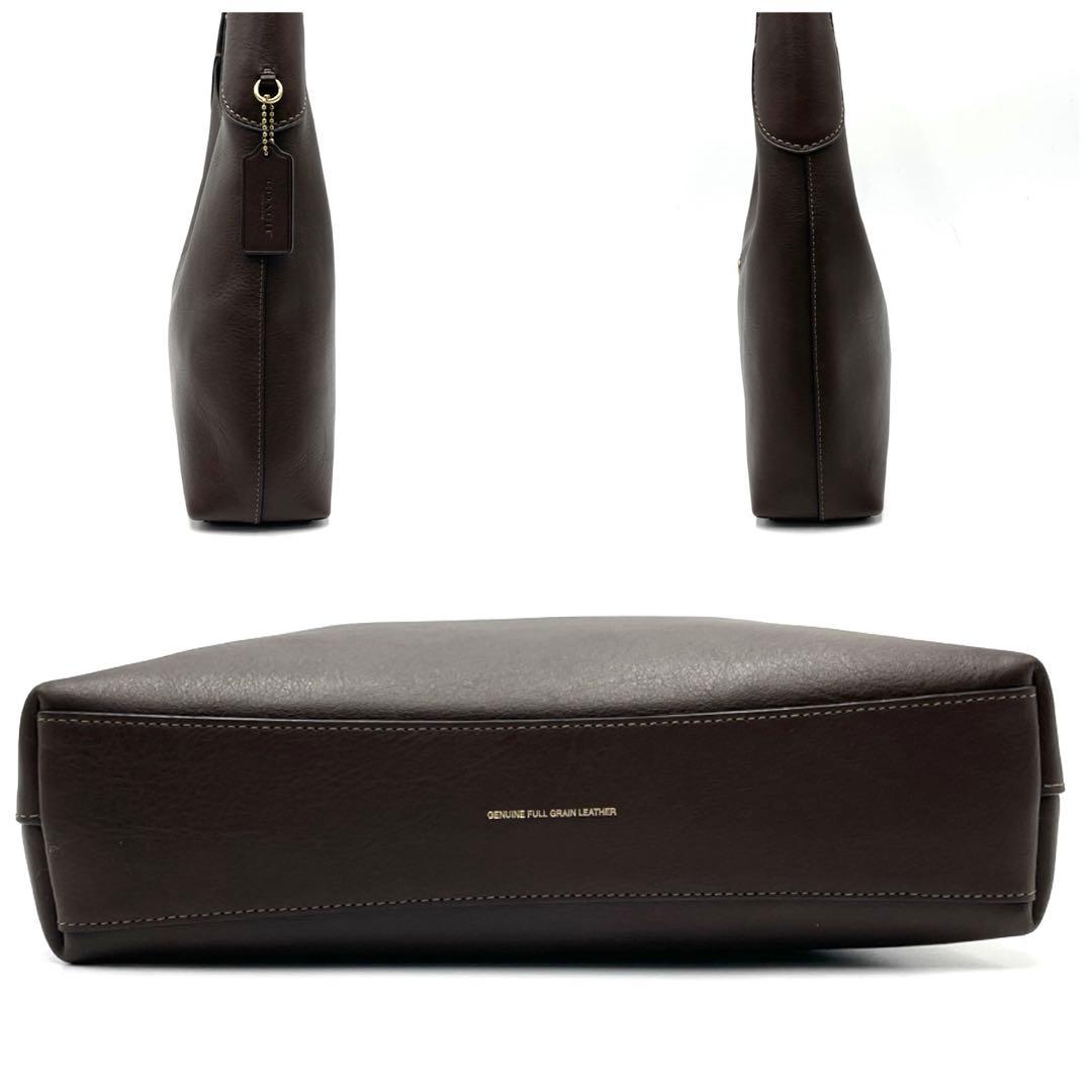 未使用級● コーチ ショルダーバッグ ブルックリン 28 ブラウン レザー