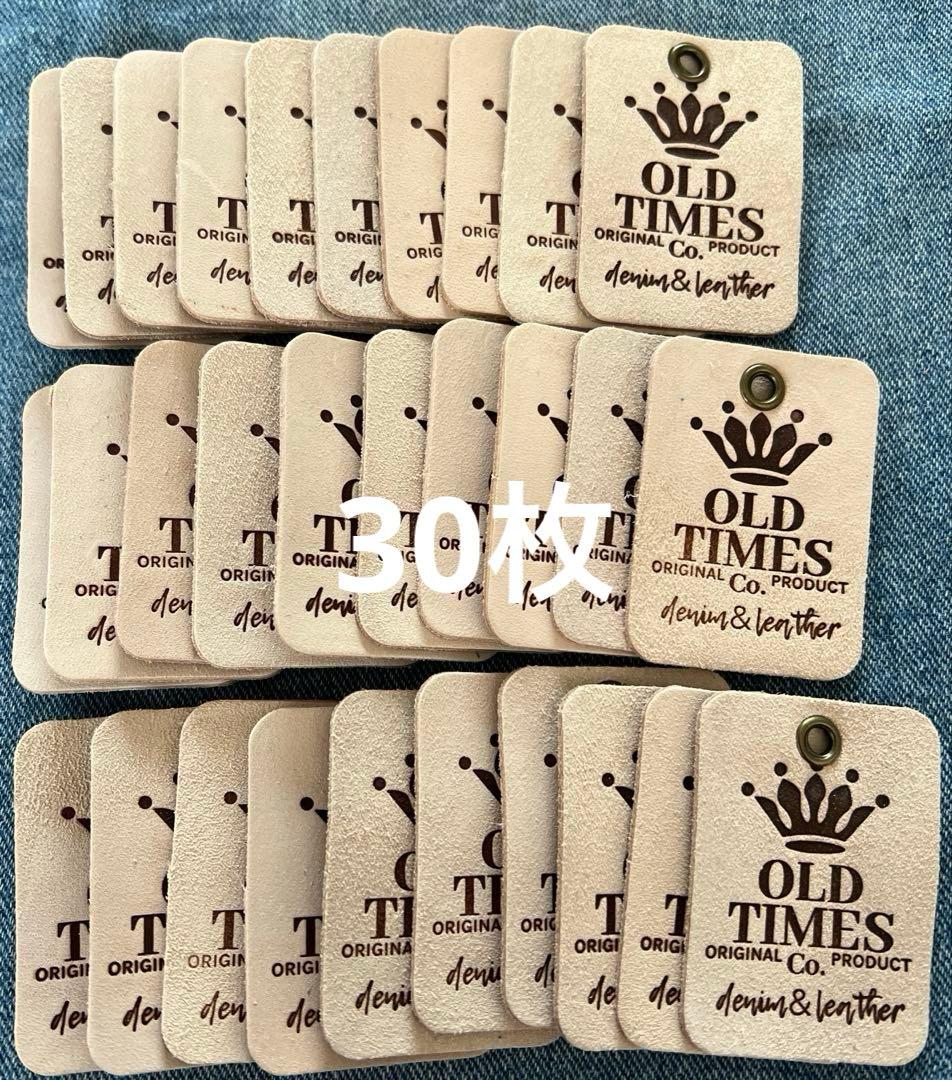 タイ様オーダー品　ハトメあり　革タグ　 デニムリメイク　焼印　0401001