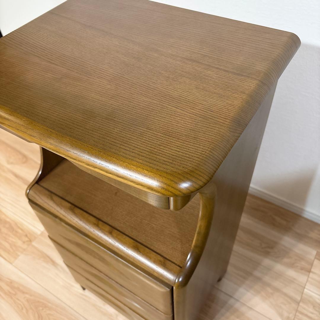 ✨極美品✨ カリモク 電話台 キャビネット コンセント付き 4段引出し 送料無料