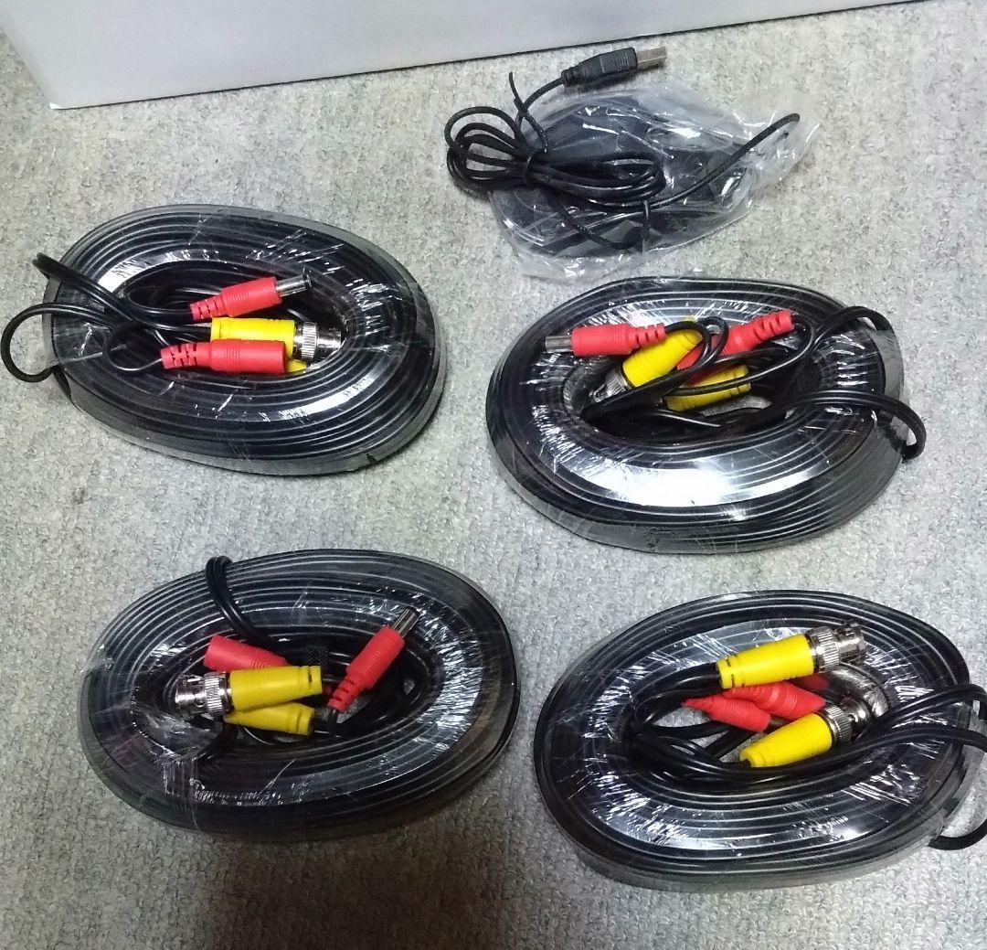 4CH フルハイビジョン　屋外型防犯カメラセット　AHDカメラ4台　レコーダー付