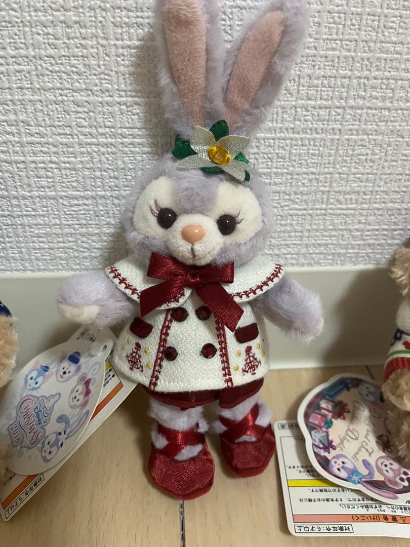 タグ付き ダッフィー ステラルー 2018 クリスマス ぬいぐるみセット