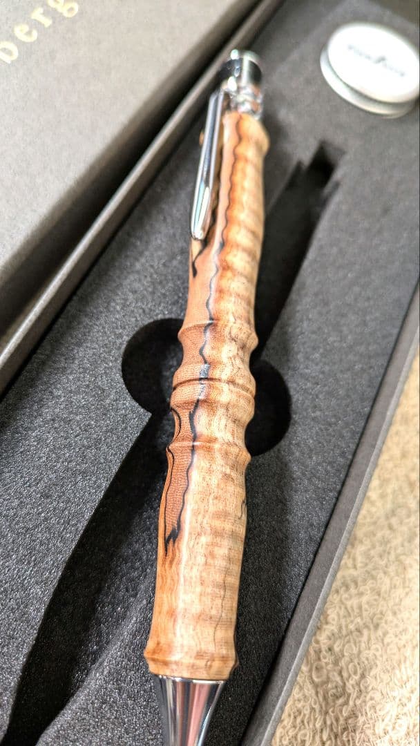 Flamberg　栃縮杢　スポルテッド　サンピューラボールペン＋ツイスト消しゴム