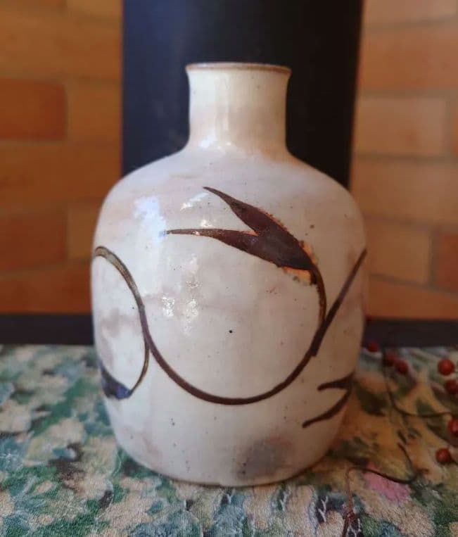 人間国宝　第十二代中里太郎右衛門　無庵　絵唐津鉄絵　砧　酒器　箱無し