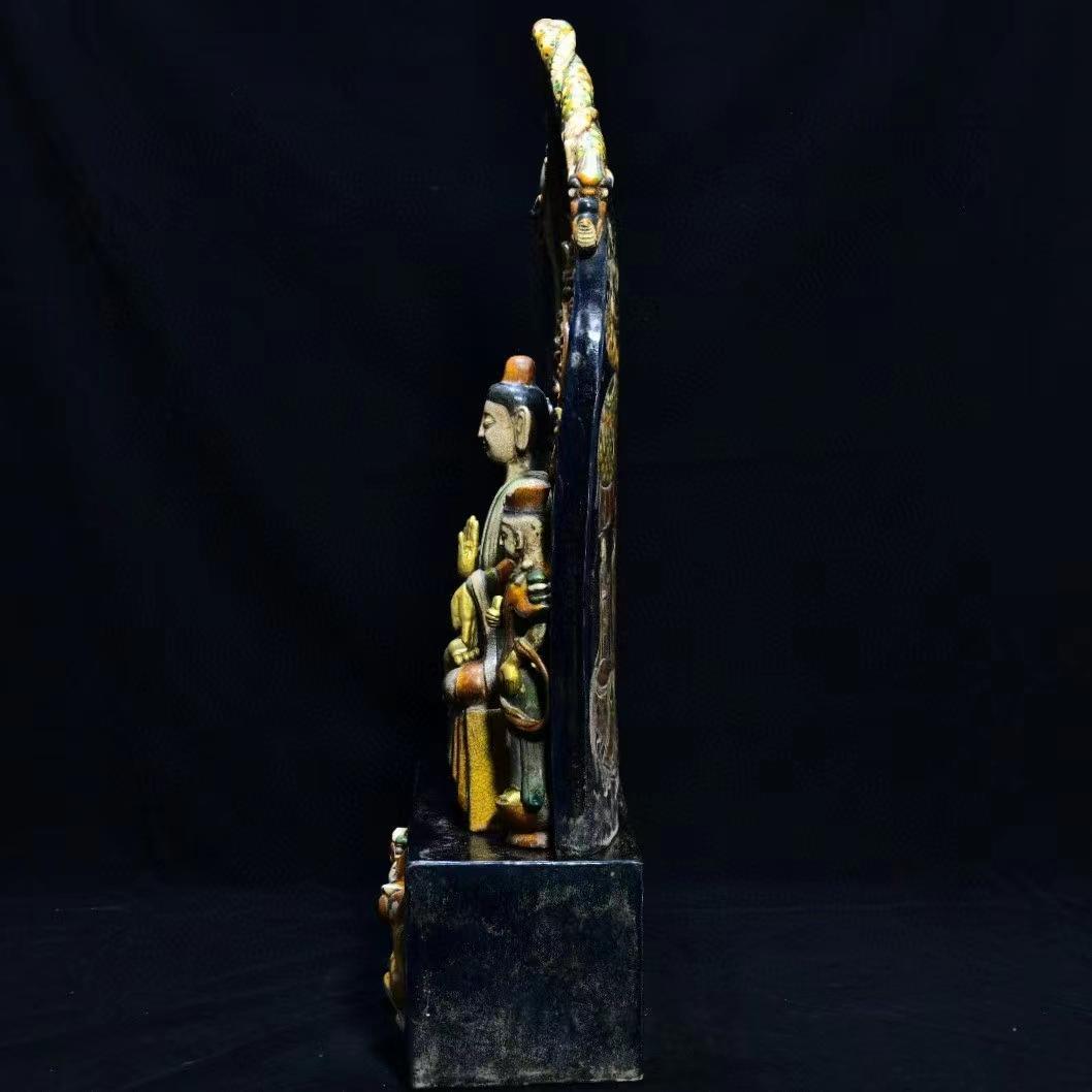 中国古美術・旧蔵の三彩・鎏金仏龕・仏像・供養仏像・置物・風水開運