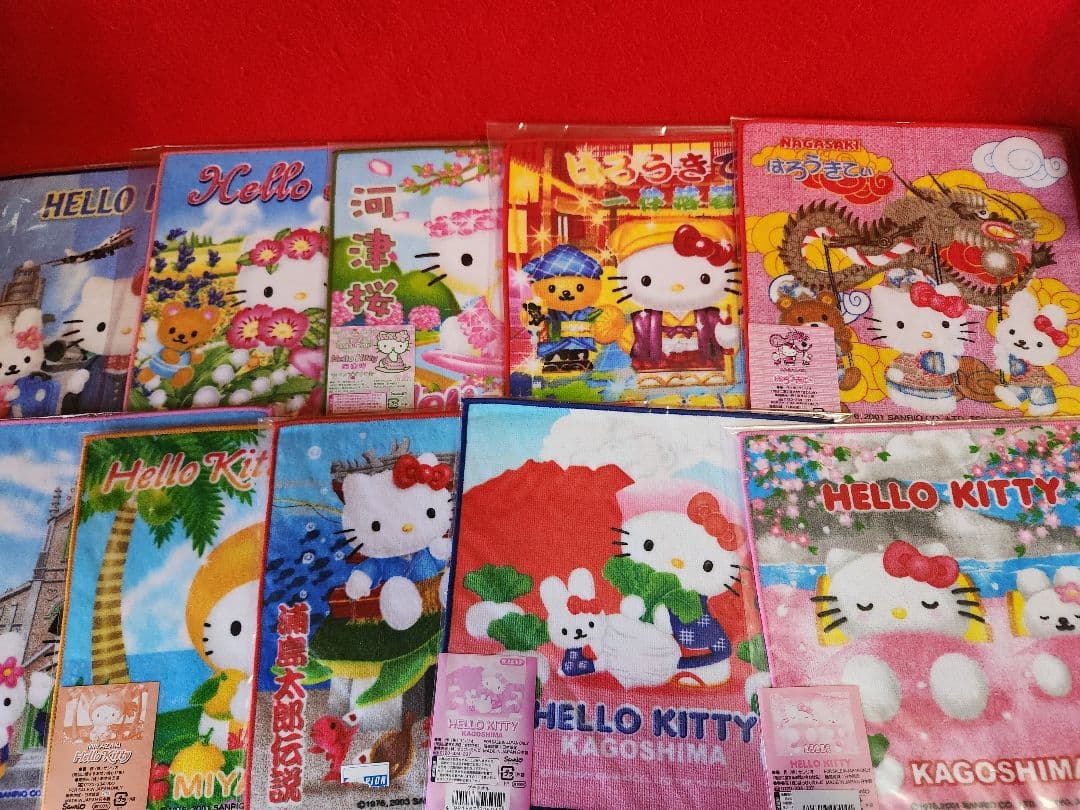 サンリオ　ハローキティ　ご当地プチタオル　まとめ　８９枚セット　キティちゃん