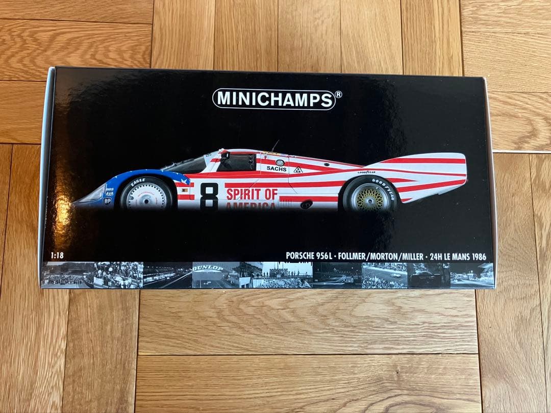 未開封 1/18 MINICHAMPS ポルシェ 956L 1986 #8