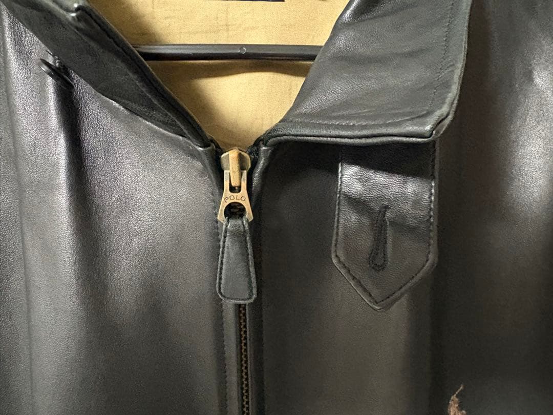 OLD Polo by Ralph Lauren ブラックレザージャケット LL