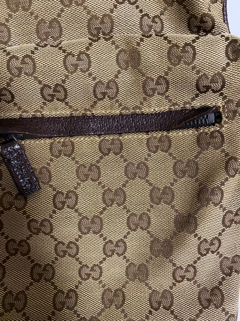 値下げGUCCI GGキャンバス ロゴ　シェリーライン レザー ショルダーバッグ