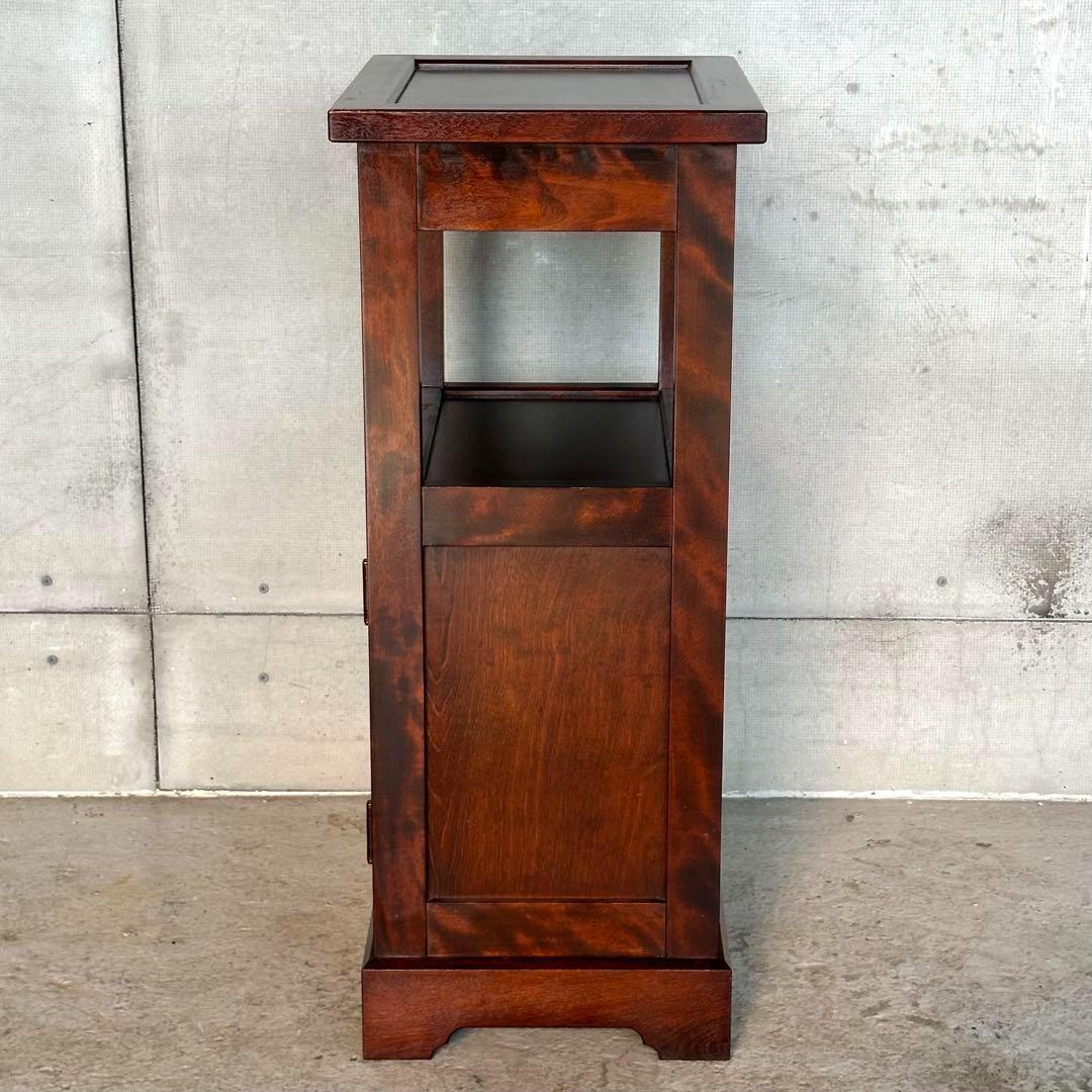 ✿ 昭和レトロ ✿ 北海道民芸家具 カバ無垢材 電話台 サイドチェスト ホクミン